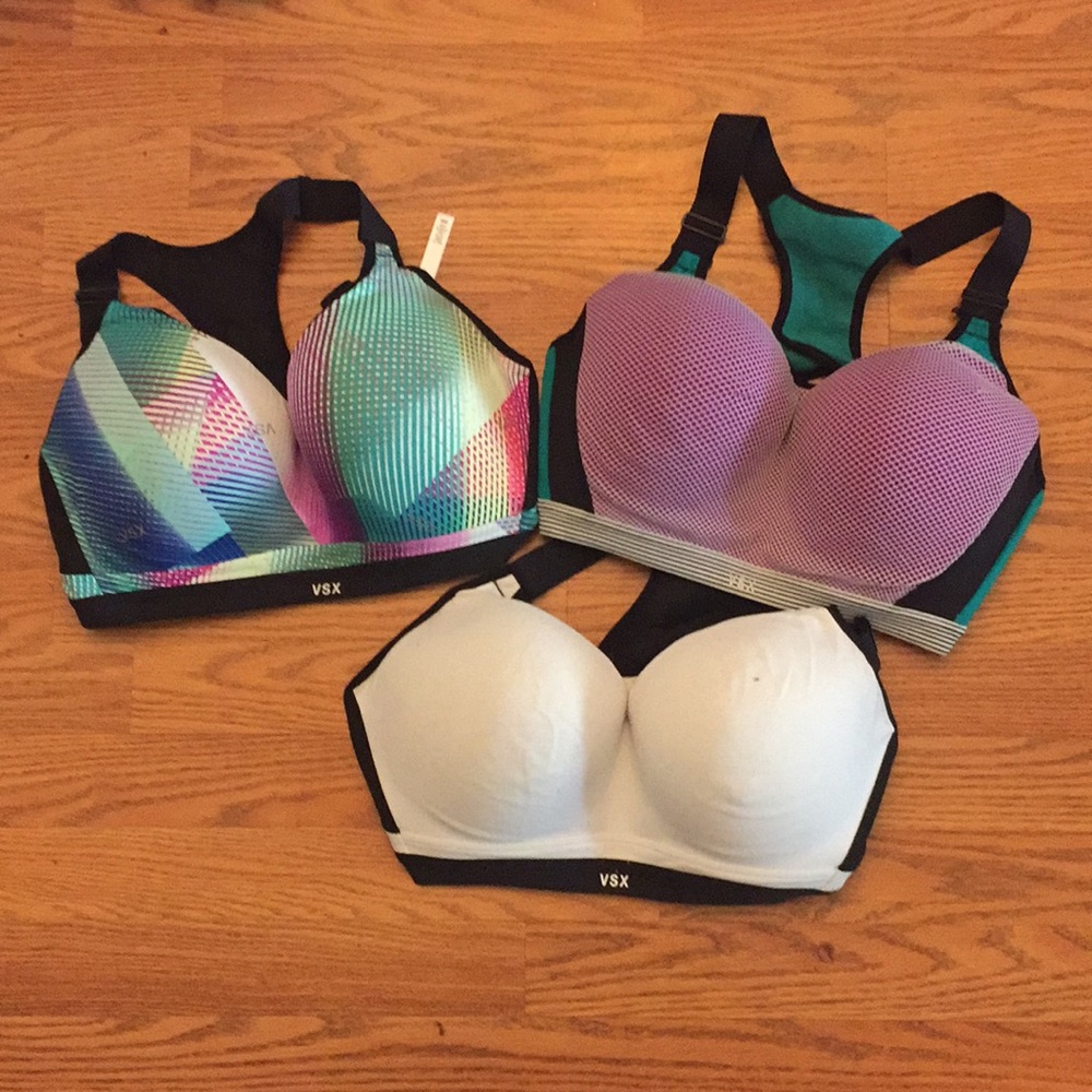 Set of 3 36DDD VSX sport bras